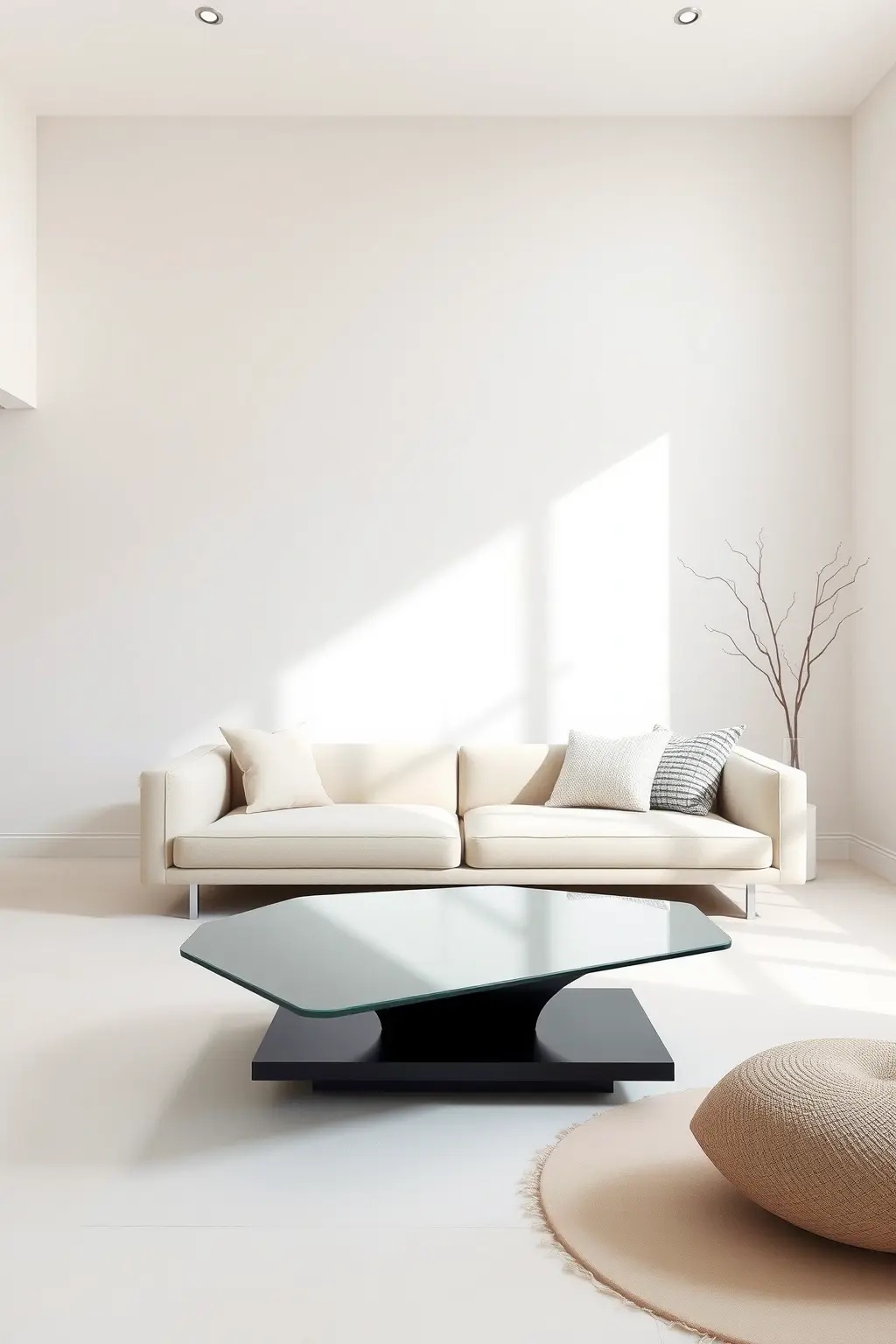 The Floating Coffee Table - Embrace the illusion of space with a Floating Coffee Table that seems to hover in mid-air. Its sleek, glass surface reflects light while its simple wooden base adds warmth. This piece encourages conversation and connection, providing a functional surface for drinks and books without overwhelming the room.