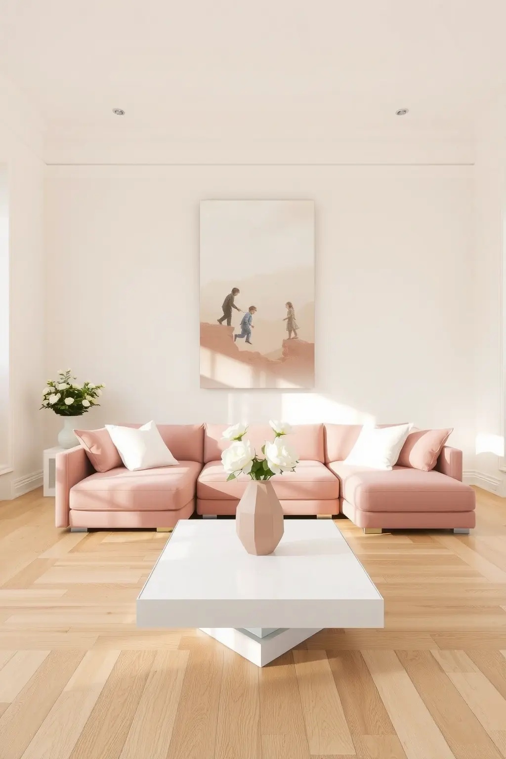 Dusty Rose & Cream - Soft, dusty rose adds a hint of romance to the minimalistic charm of cream. This pairing is perfect for feminine spaces or as a subtle accent in more neutral rooms. Think rose-hued wall art or decorative vases that enhance the elegance without overwhelming your space.