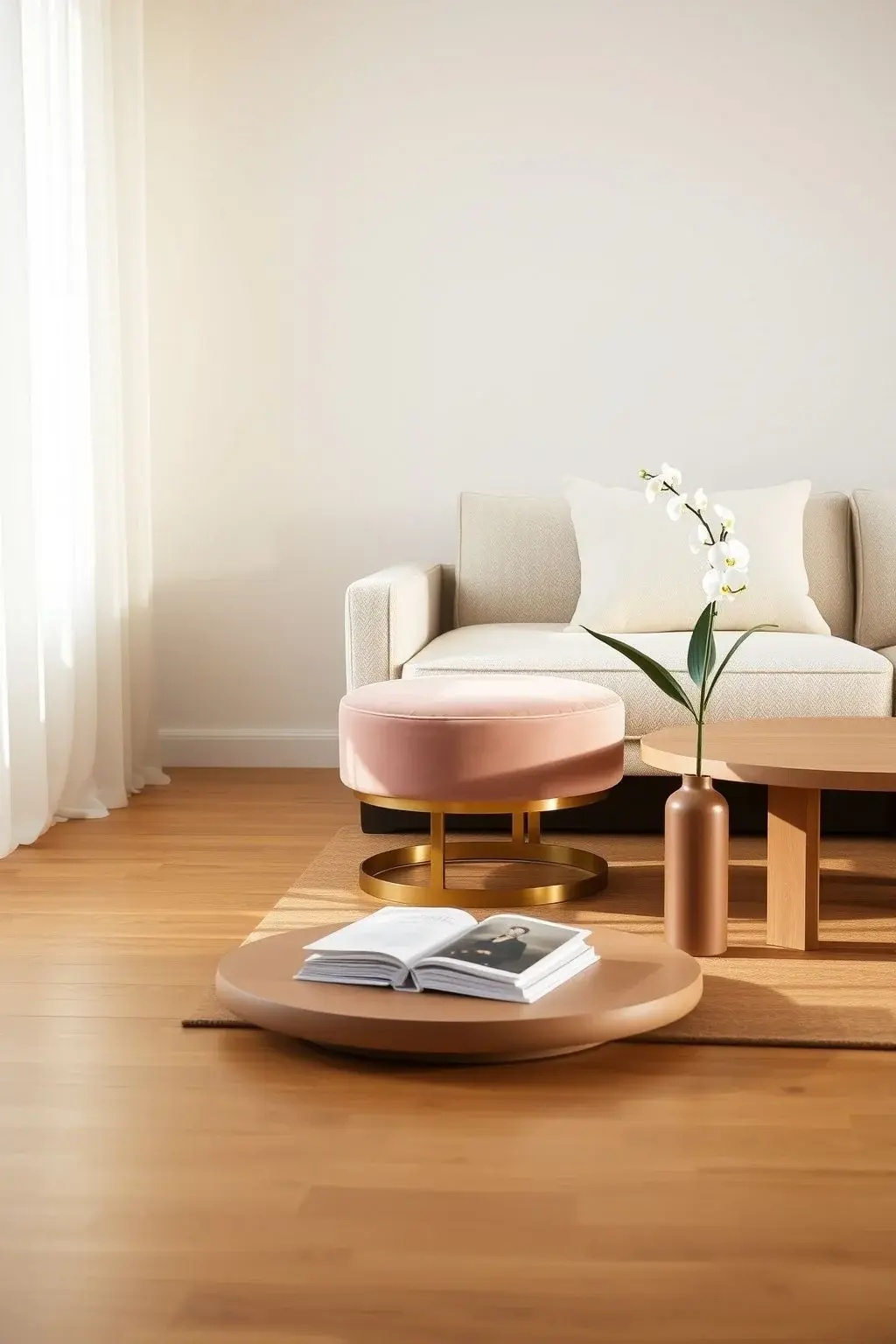 The Elegant Accent Stool - Versatile and chic, the Elegant Accent Stool serves multiple purposes while adding a touch of sophistication to your space. Use it as a side table, extra seating, or a footrest. Its minimalist design ensures that it complements your decor without competing for attention, making it a must-have in any stylish living room.