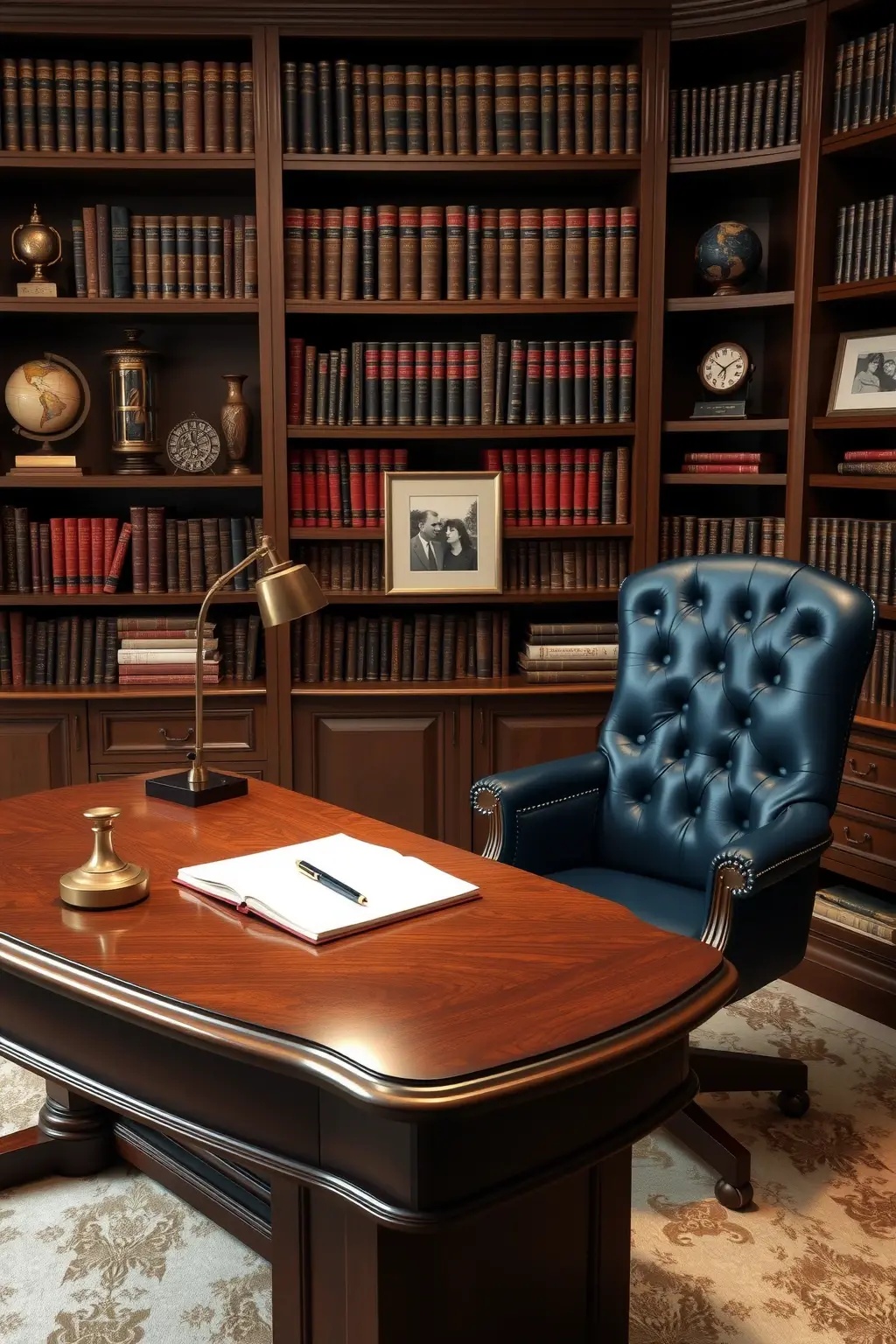 Timeless Sophistication - Achieve Timeless Sophistication by marrying classic design with modern functionality. Opt for elegant furnishings, such as a vintage desk paired with contemporary chairs. Layer your workspace with rich textures, from plush carpets to silk curtains, crafting an environment that exudes refinement and enduring charm.