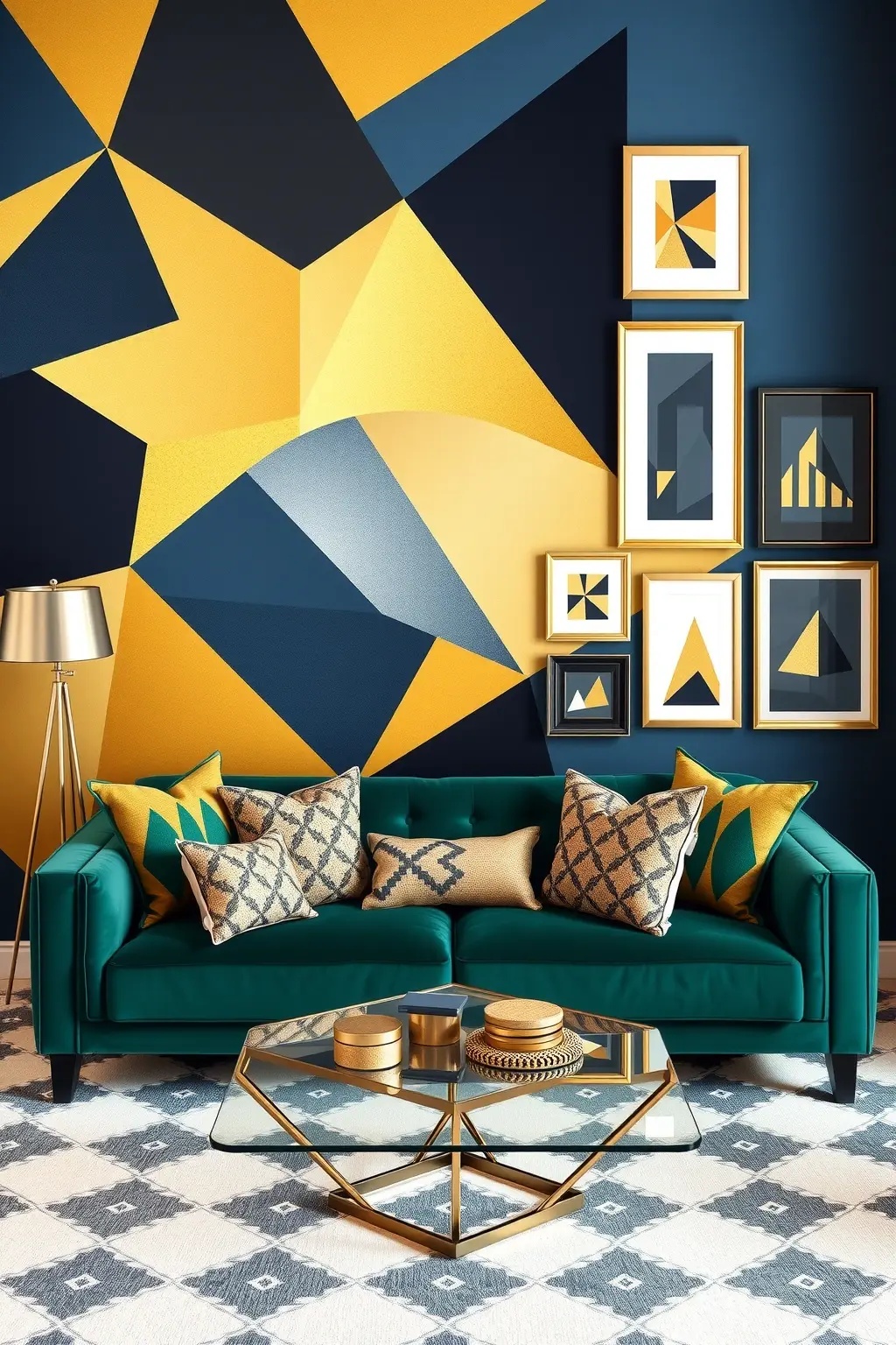 Geometric Glamour - Embrace boldness with geometric patterned wall sheets that create an eye-catching focal point. Opt for metallic finishes or textured designs that reflect light and add dimension. These designs can transform an ordinary wall into an extraordinary statement piece, perfect for modern and minimalist homes.