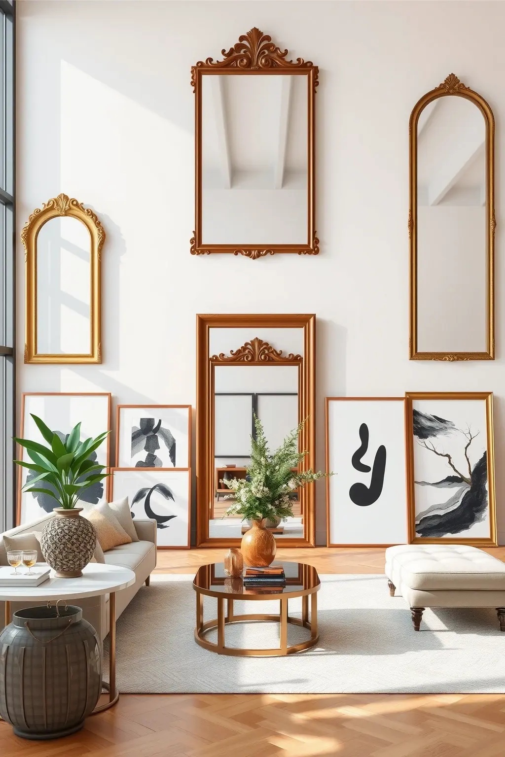 Reflective Gallery - Turn a blank wall into a gallery of memories and inspiration with a smart mirror that showcases your favorite photos and art. Frame it in reclaimed wood and set it to cycle through your family snapshots, creating a truly personalized decor piece that tells your story, all while serving as a reflective focal point.