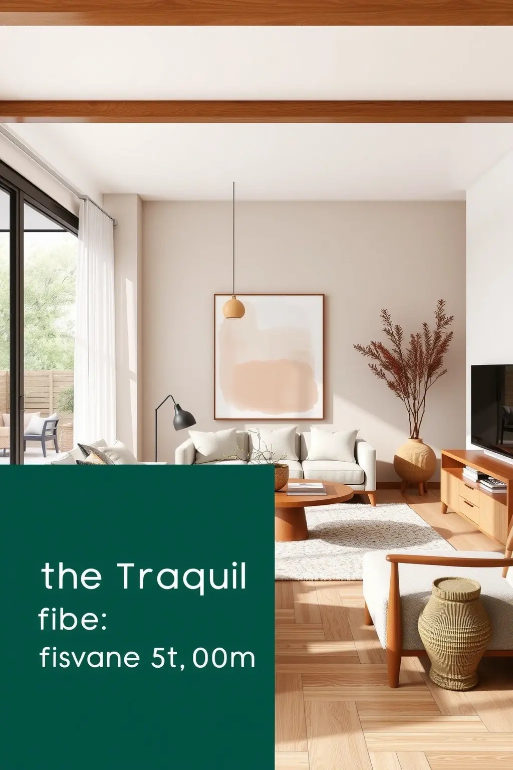 The Tranquil Oasis: Nature Meets Neutral - Welcome to your personal sanctuary! Picture an airy bedroom adorned with a creamy palette of soft whites and delicate beige, effortlessly intertwined with natural elements. Incorporate a living wall with lush, green foliage that contrasts beautifully against the neutral backdrop. Organic textures, like a jute rug and handcrafted wooden furniture, create a serene atmosphere that soothes the soul. This design celebrates the inherent beauty of nature, transforming your space into an oasis where every corner breathes tranquility and elegance—your very own retreat from the chaos.