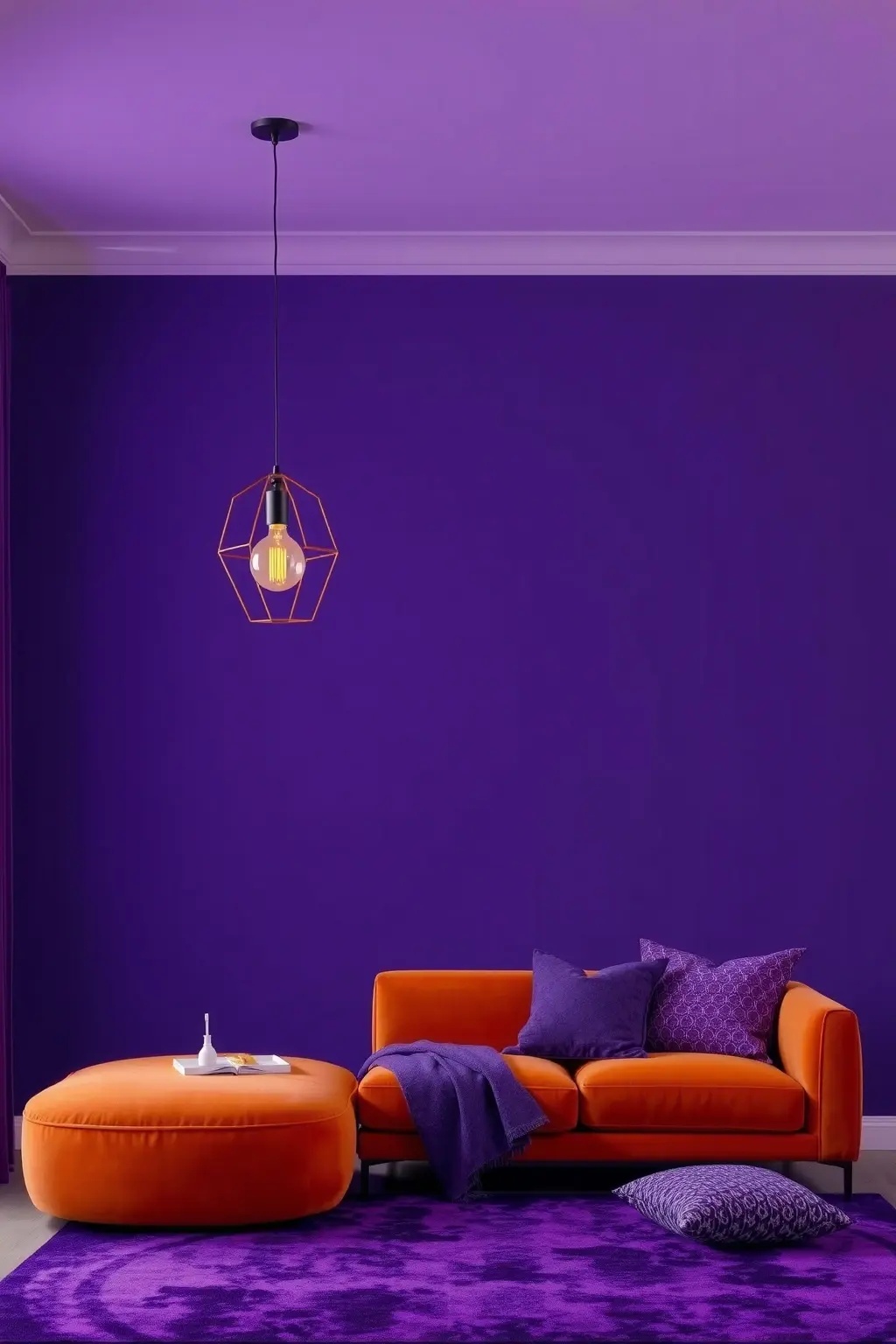 Violet Vortex - Elevate your Halloween decor with a striking purple lighting scene that reflects both elegance and whimsy. Set up smart light strips along your walls and wrap them around furniture, creating a pulsating effect that captivates the senses. The purple tones can shift from deep indigo to vibrant lavender, providing a dynamic backdrop for your festivities. Pair this with strategically placed candles that flicker in harmony, blending the modern with the classic for a truly enchanting evening.