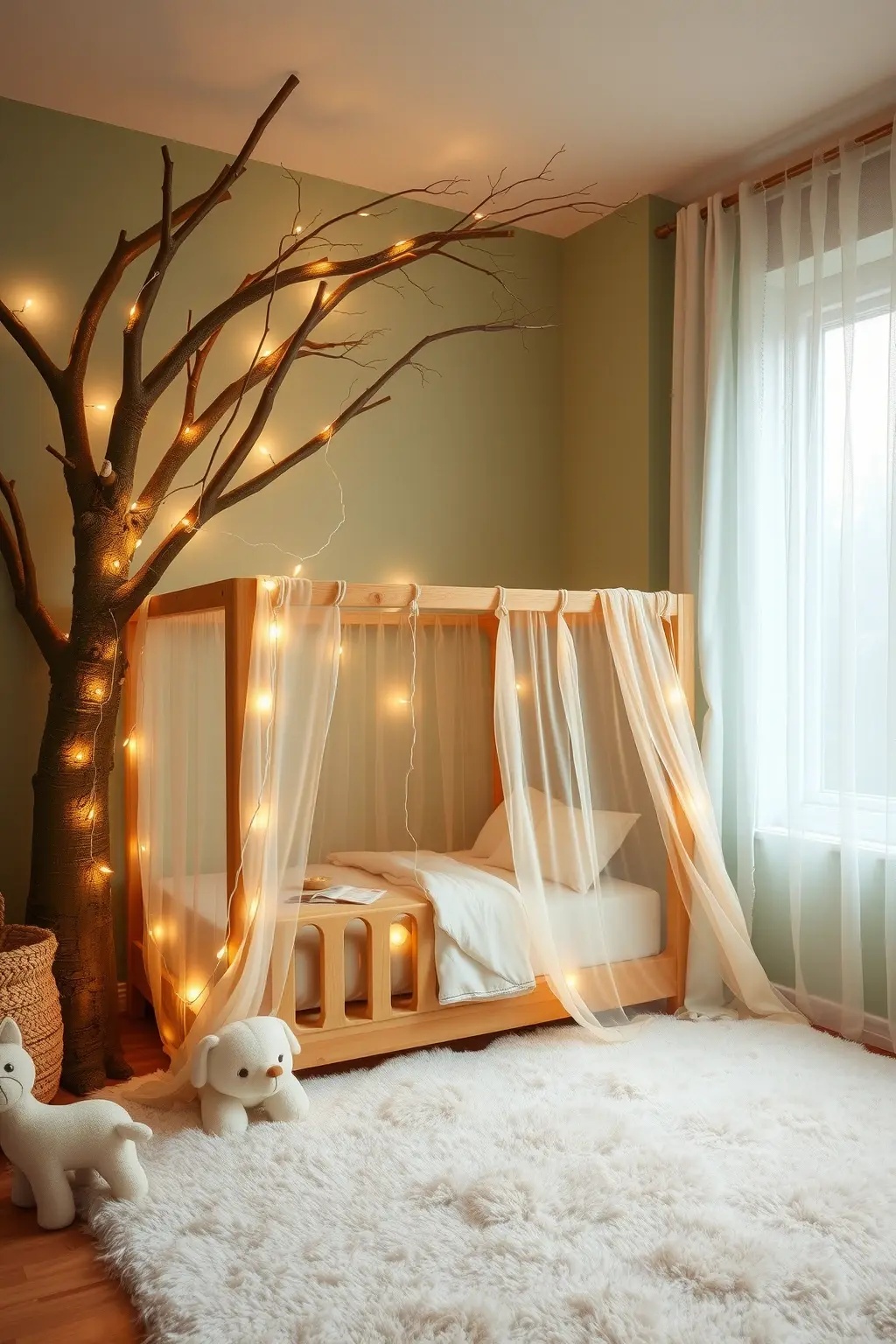 Fairy Light Forest Nook - Swap out standard lighting for a dreamy fairy light installation that wraps around a cozy reading nook. String lights can be draped over a canopy of sheer fabric, creating a magical tent where kids can snuggle up with their favorite books. Use soft cushions and a fluffy white rug to add comfort—think of it as a plush retreat that invites adventure and imagination. Bonus points if you include some quirky, oversized stuffed animals that serve as guardians of the nook, making it a whimsical hideaway!