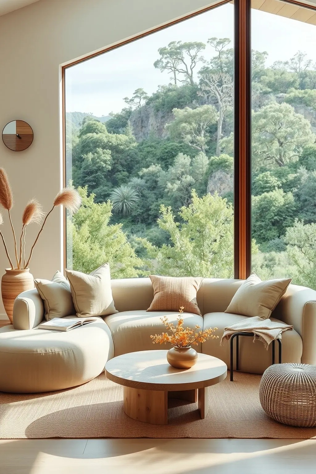 Whispers of Nature - Bring the outside in with a design that celebrates natural elements. Incorporate low-profile furniture made from reclaimed wood and soft, organic textiles. Accentuate the space with indoor plants that cascade gracefully from low surfaces, creating a sense of lush tranquility. Whispers of Nature invites the beauty of the outdoors into your cozy retreat.