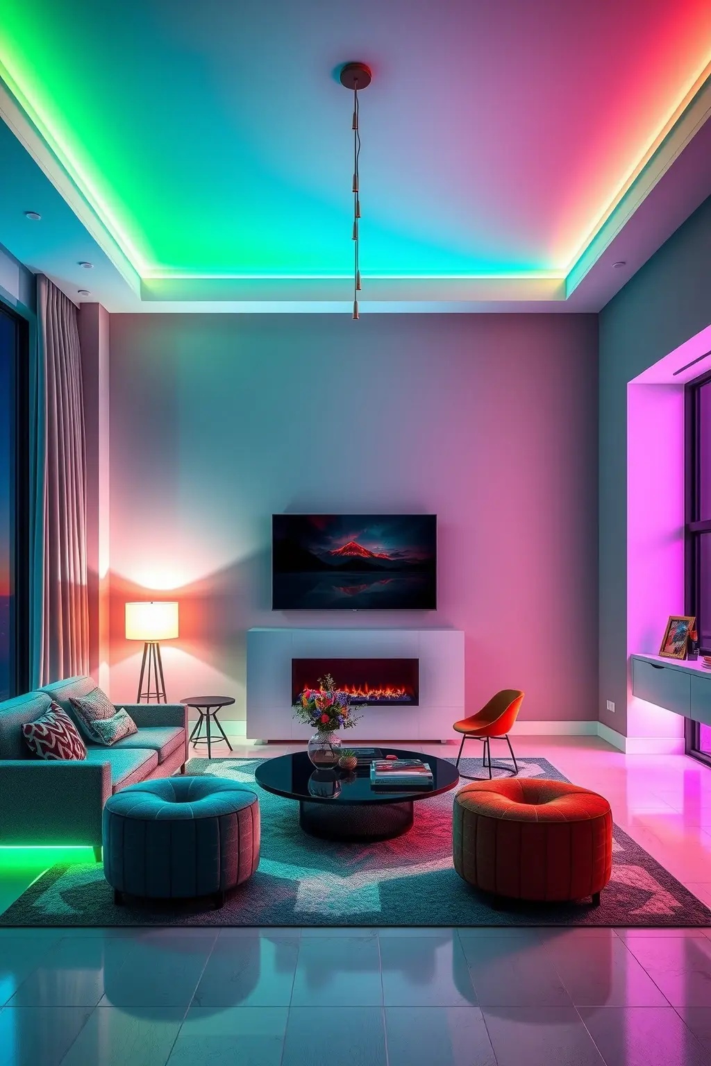 The Celebration Spectrum - Breathe life into gatherings with the Celebration Spectrum, a dazzling display of vibrant colors that match the energy of your festivities. With just a voice command, transform your space into a vibrant party zone or a romantic dinner setting, allowing your lighting to reflect the joy of the occasion and enhance the atmosphere for memorable moments.