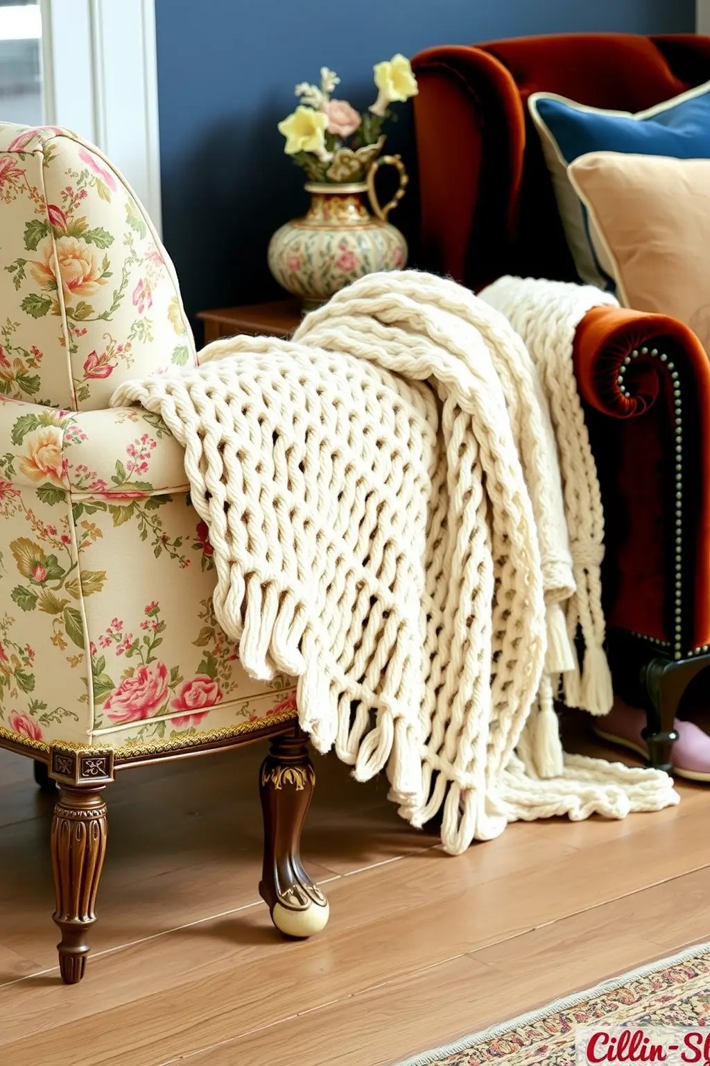 Layered Textures - Experiment with tactile contrasts by juxtaposing a sleek mid-century armchair with a handwoven throw and embroidered cushions. Let the textures play off each other, inviting touch and conversation while enhancing visual interest in your decor.