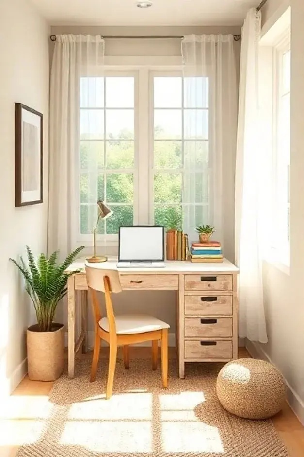 The Cozy Nook - Turn a corner of your living room or bedroom into a cozy nook. A plush chair, a stack of books, and a blanket can create a mini retreat. Add a quirky lamp or a string of fairy lights for a warm glow. This nook isn’t just a workspace; it’s your comfort zone.