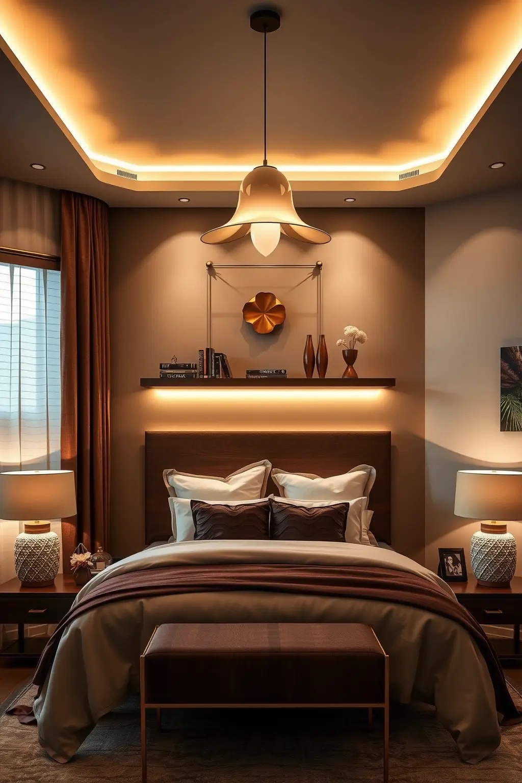 Layered Illumination - Incorporate soft, ambient lighting through understated fixtures that cast a gentle glow. Think of a brass table lamp with a linen shade—a blend of sophistication and comfort illuminating your retreat.