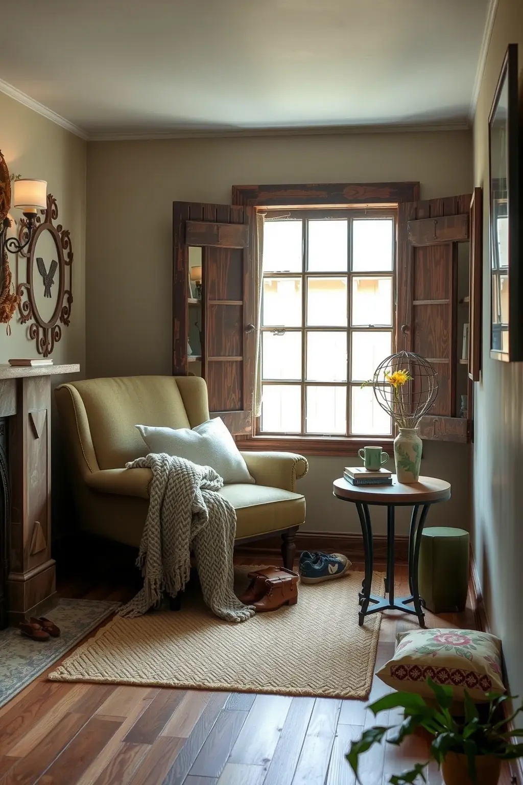 Nature's Lit Nook - Craft a reading corner that celebrates the outdoors by incorporating large windows and indoor plants. Layer soft lighting with a vintage armchair and organic materials like jute rugs to create a serene retreat for your daily unwinding, making nature an integral part of your home.