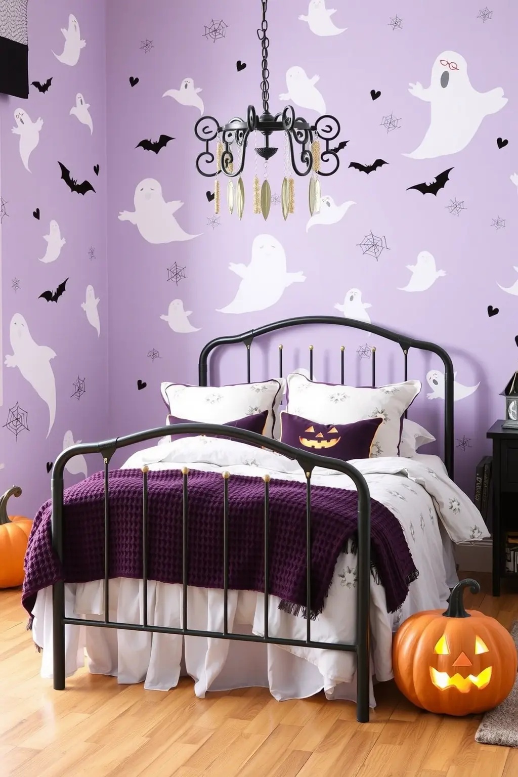 Haunting Hospitality - Set the stage for spine-chilling gatherings. Use ghost stickers to outline windows and doorways, creating an inviting yet mysterious entry for guests. Add glow-in-the-dark stars on the dining table’s edge, casting an otherworldly glow over your Halloween feast, ensuring every gathering is an unforgettable spectacle.