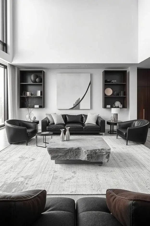 Rugged Layers - Combine various textiles like nubby wool, sleek leather, and silky satin in shades of one color. This eclectic mix adds depth and interest to any room, inviting touch and engagement while keeping the palette cohesive. Think of it as a tactile journey through texture.