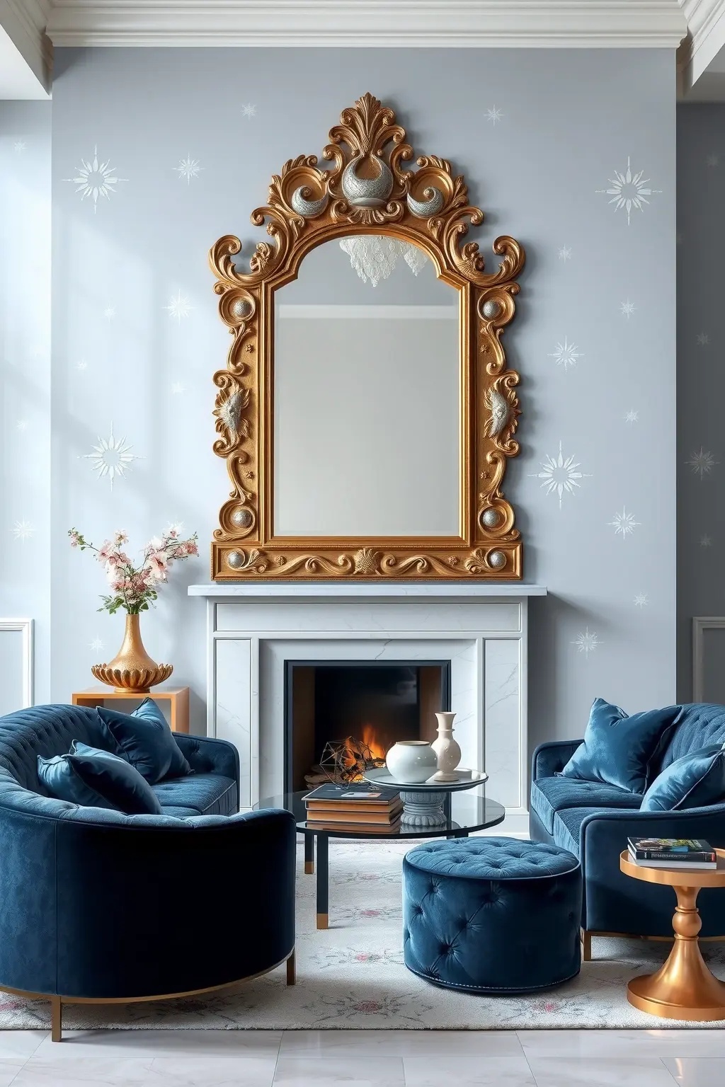 Celestial Reflections - Featuring engraved stars and moons, this mirror serves as a nightly reminder of the cosmic wonders above. Position it in your bedroom to create a dreamy atmosphere that inspires peaceful sleep and celestial daydreaming.