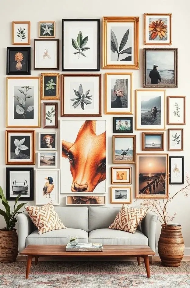 The Artful Ensemble - Gather a collection of art pieces, books, and mementos that resonate with you. Arrange them in a playful, staggered manner, allowing for both horizontal and vertical alignment. This eclectic mix creates an engaging visual story and reflects your unique personality.