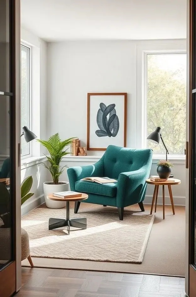 Cozy Reading Cove - Create an inviting reading spot within your productivity corner. A plush armchair or a hammock chair paired with a tiny side table for your coffee can turn the area into a cozy retreat perfect for brainstorming or unwinding after a long workday.