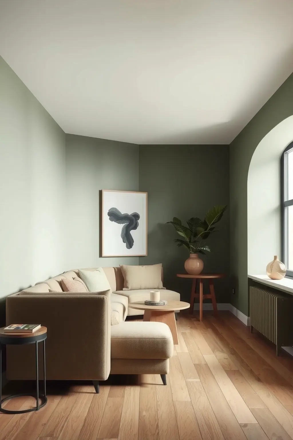 The Nature Nook - Bring in organic materials like wood, stone, and plants in varying shades of green. Create a serene corner where natural textures coexist, encouraging a sense of tranquility and connection to nature while maintaining a monochromatic flair that feels cohesive and intentional.